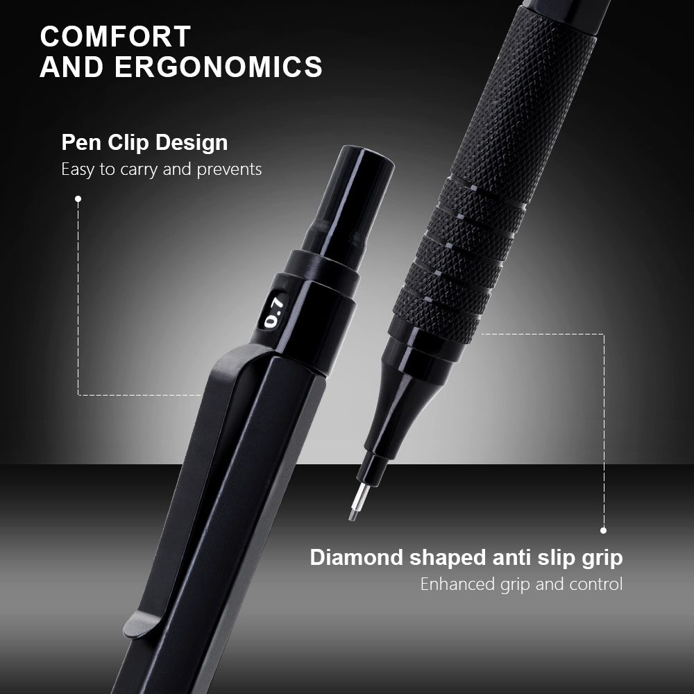 Siyah Düşük Ağırlık Merkezli M - Mechanical Pencil 0.3 incelemesi ve fiyatı